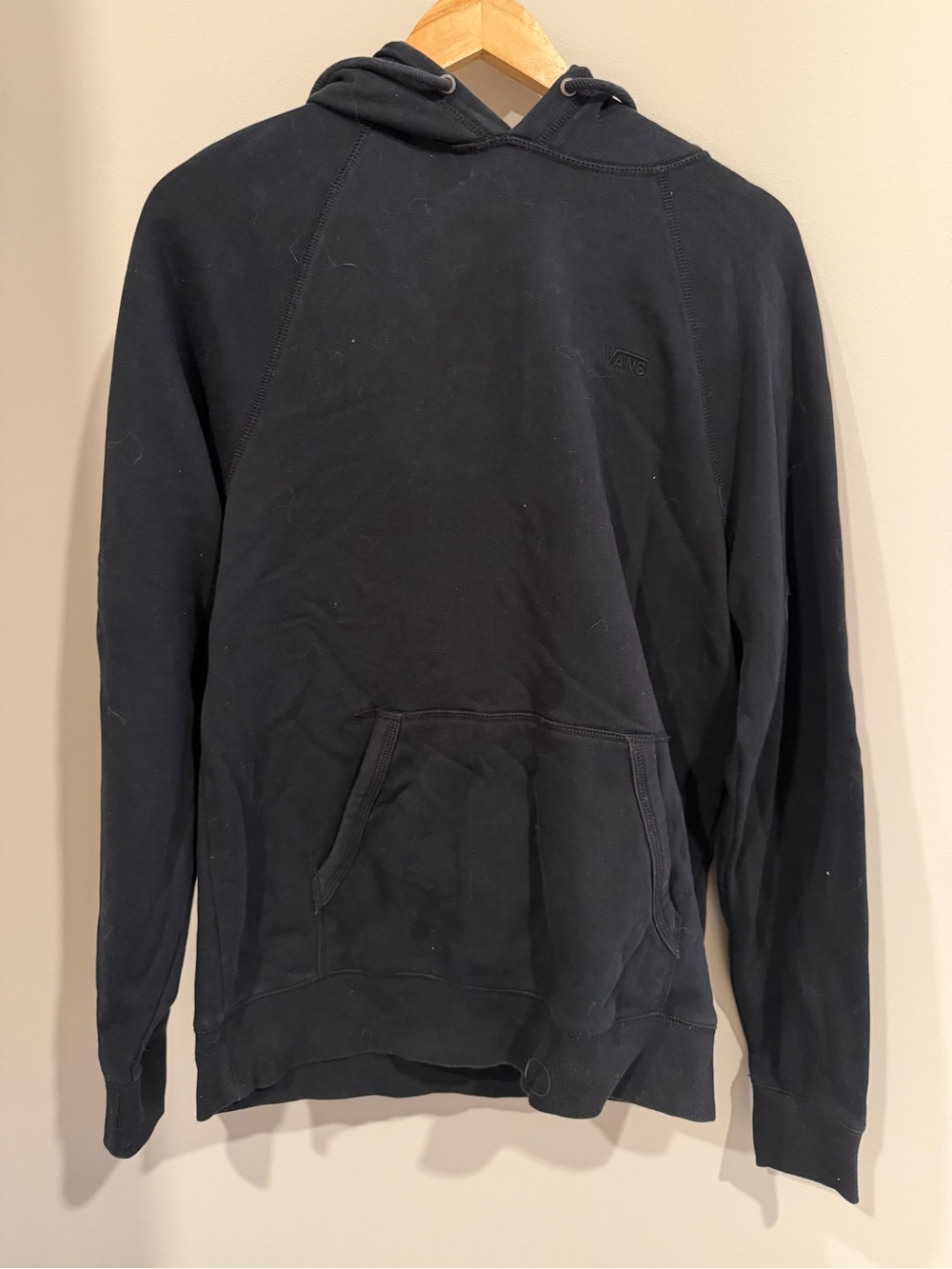 Vans Men's Black Hooded Sweatshirt Hoodie
